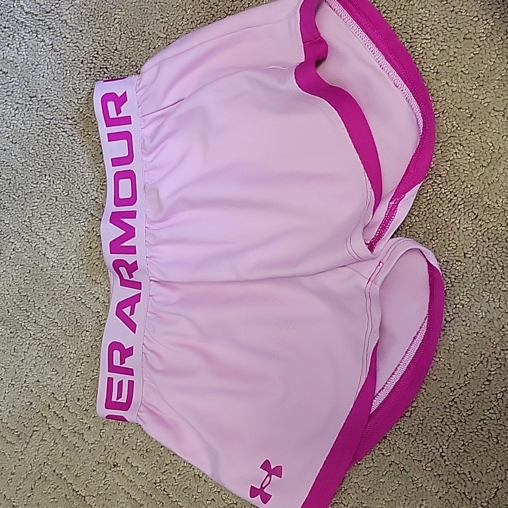 Under Armour pink girls shorts